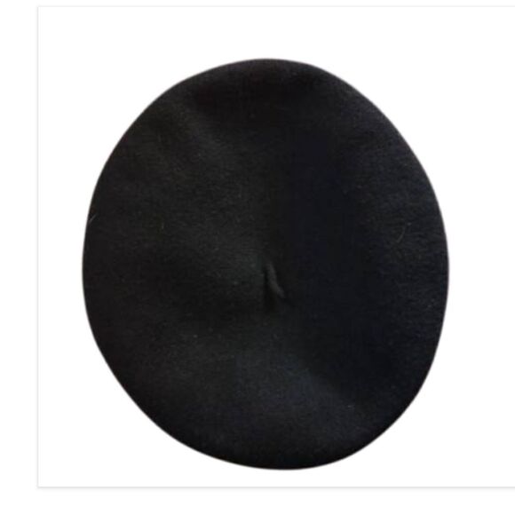 Kangol black angobasque beret, 100% wool,